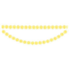 Lot de 2 guirlandes soleils - papier Long. 3m