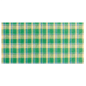Chemin de table en lin madras vert 28cm x 5m