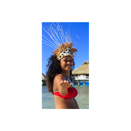 Kakemono Danseuse Polynésie 2 - 180 x 80 cm - Toile M1 avec structure X- Banner