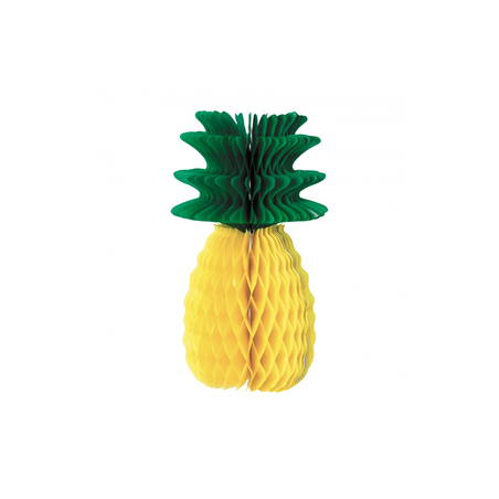 Ananas jaune et vert - papier-  Haut. 20 cm