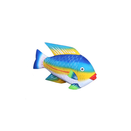 Poisson - Artisanat d'Amerique du Sud - balsa - long : 20 cm