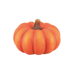 Citrouille orange en terre cuite 13 x 13 x 9,5cm