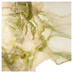 Tissu lambeaux verdâtre - 60 x 150cm