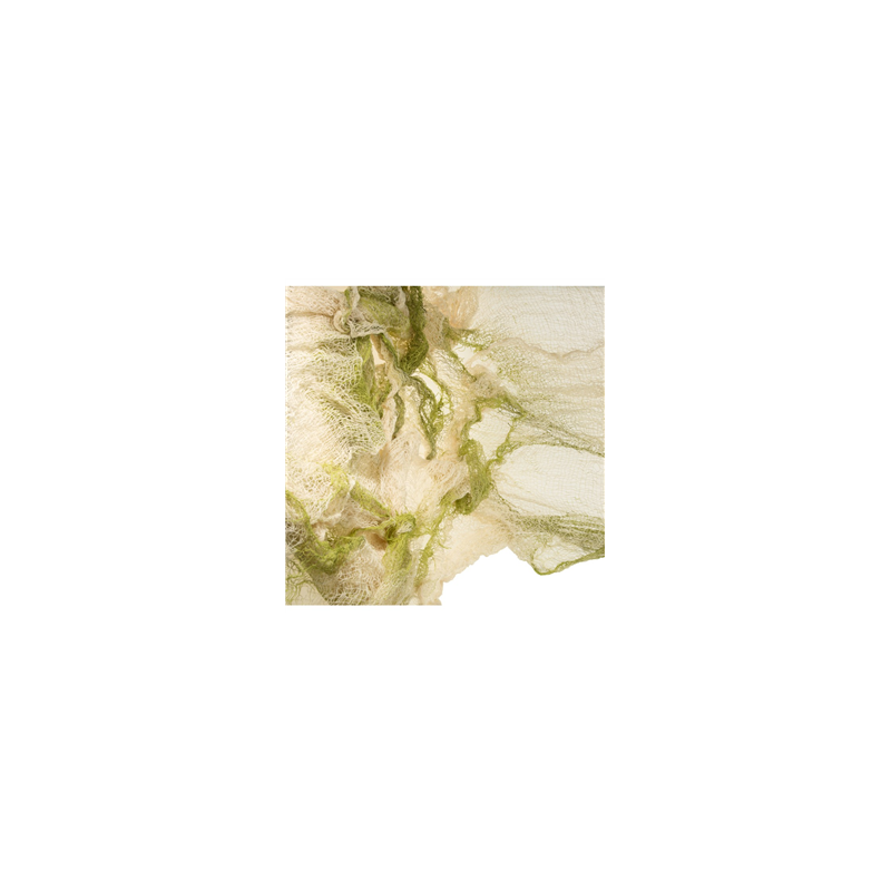 Tissu lambeaux verdâtre - 60 x 150cm