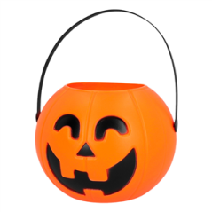 Seau lumineux forme citrouille - 17x 13cm (piles LR44 incluses)