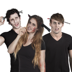 Serre-tête outil sanglant halloween adulte à l'unité (modèle aléatoire)