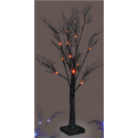 Arbre à led noir et orange - Haut. 66cm (3 piles AA non fournies)