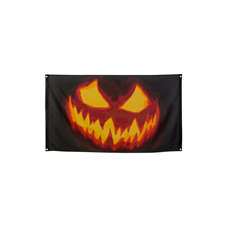 Drapeau Creepy Pumpkin - tissu - 90 x 150cm