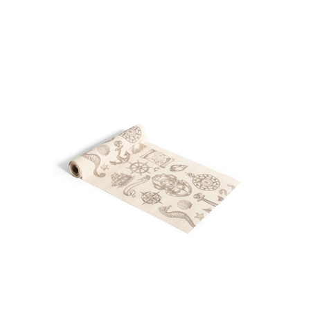 Chemin de table Trésors perdus effet lin 28cm x 5m