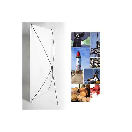 Kakemono Bretagne patchwork - 180 x 80 cm - Toile M1 avec structure  X- Banner