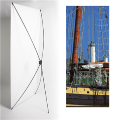 Kakemono Bretagne bateau - 180 x 80 cm - Toile M1 avec structure  X- Banner