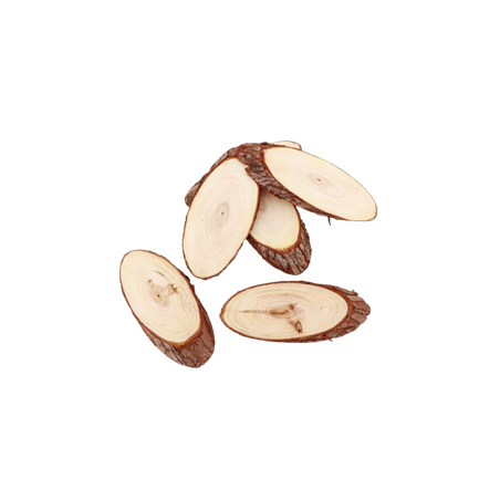 Lot de 12 rondins biseautés 18 x 8 x 1 cm