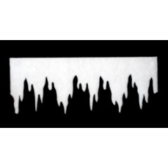 Frise stalactite - ouate - 475 x 35cm