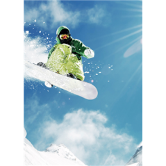 Affiche montagne sport d'hiver - papier - 50 x 70 cm