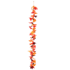 Guirlande de Feuilles d'Érable orange et pourpre - Long. 170cm