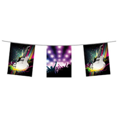 Guirlande visuel Musique 10 fanions 21 x 30cm - papier Long. 420cm