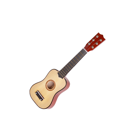 Petite guitare sèche - Bois naturel - Long 52cm