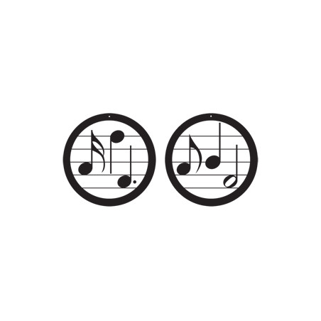 Mobile x2 note de musique diam: 24 cm - carton