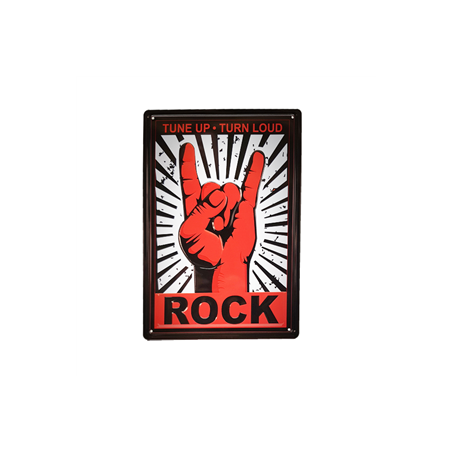 Plaque métal 3D ROCK  - 20 x 30cm