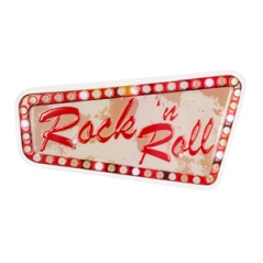 Décoration murale PLASTIQUEthermoformé Rock 'n Roll 33 x 60 cm
