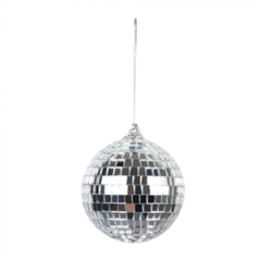 Lot de 6 boules à facettes disco argent - Diam. 8cm