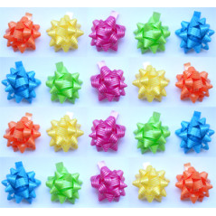 Sachet de 50 noeuds kraft multicolores Diam. 50 mm