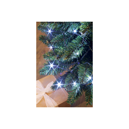 Guirlande 192 leds blanc pur - 16 m- 24 V - cable vert - animée 16 fonctions