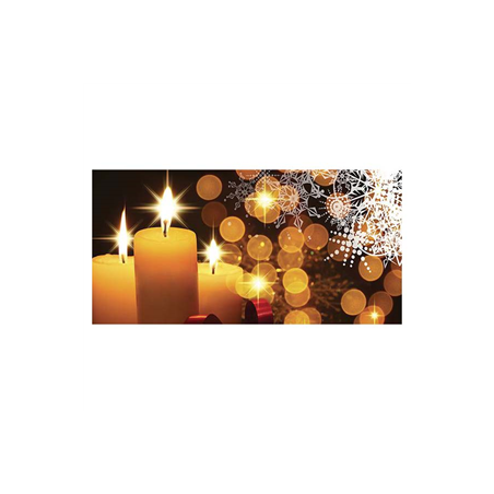 Panoramique Noel Bougies - PVC - 60 x 30 cm /  Destockage produits  occasion