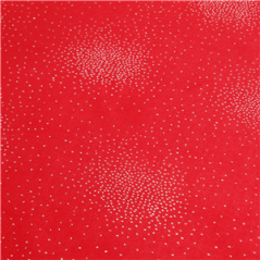 Toile de jute rouge CELESTE - paillettes argent - Larg150cm - Coupe de 1 m