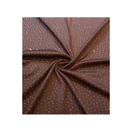 Tissu noir paillettes argent polyester - coupe de 2m - Larg. 150cm