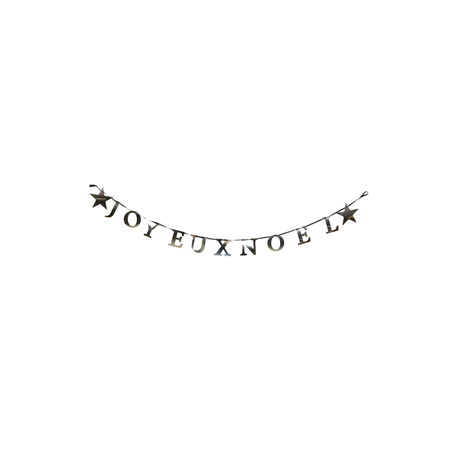 Guirlande lettres Joyeux Noël Argent - PVC / Long. 180 cm