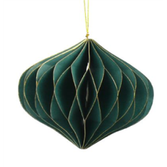 Boule alvéolée verte goutte d'eau - 12 x 10cm