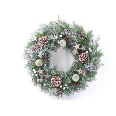 Couronne de sapin décoré - Diam. 32cm