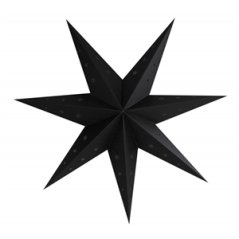 Lanterne étoile noire carton - Diam. 70cm