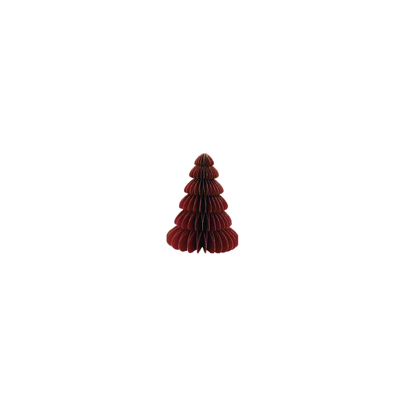 Sapin alvéolé rouge et or - papier - Haut 30 cm