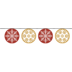 Guirlande de Flocons 10 fanions 19 x 20cm - papier Long. 420cm