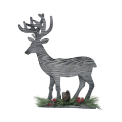 Grand renne en bois - 47 x 39 x 9cm