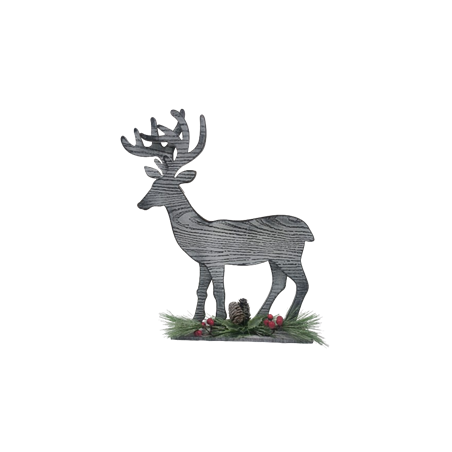 Grand renne en bois - 47 x 39 x 9cm