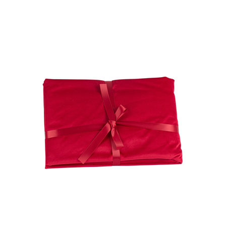 Nappe en velours rouge 145 x 240 cm