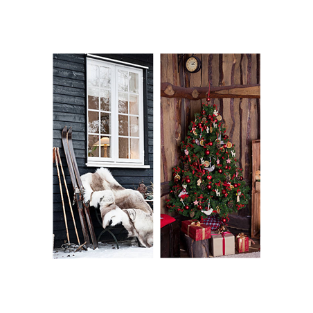 Visuel Chalet vintage - carton recto verso - 37 x 76cm