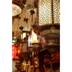 Kakémono Oriental Lampes 80 x 180 sur Toile M1 / avec structure  X- Banner