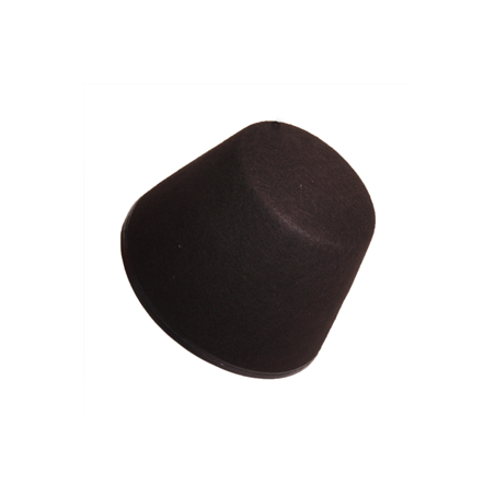 Chapeau oriental noir en feutre - taille adulte - Haut. 13cm Diam. 19cm