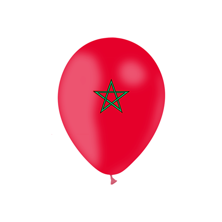 Ballon drapeau Maroc x10 - Diam. 29cm
