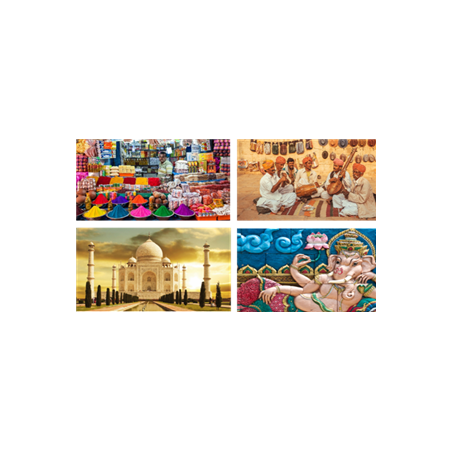 Mobiles Inde Traditions x4 - carton - 27 x 49cm