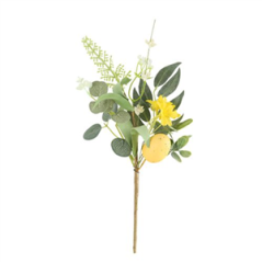 Branche feuillage Œuf de Pâques jaune - Haut. 30cm