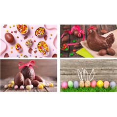 Mobiles Pâques x4 - carton - 27 x 44cm