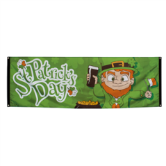 Bannière St Patrick tissu - 74 x 220cm