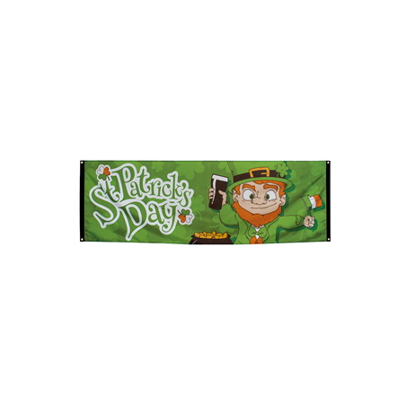 Bannière St Patrick tissu - 74 x 220cm