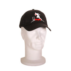 Casquette RUGBY noire polyester - Haut. 13cm Diam. 27cm