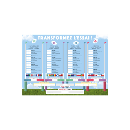 Tableau de scores 2023 -  39 x 55cm